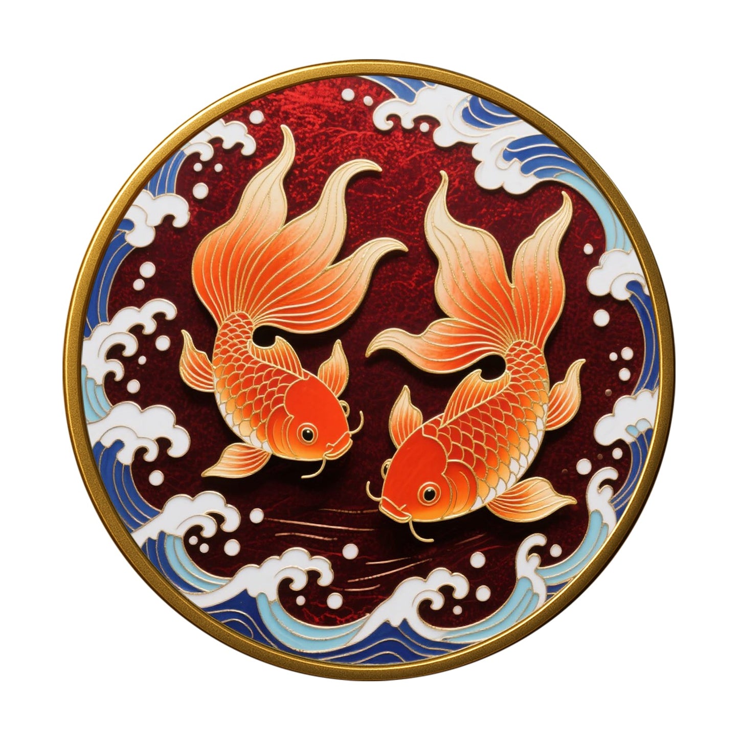 Zwei Goldfische – Cloisonné Kit