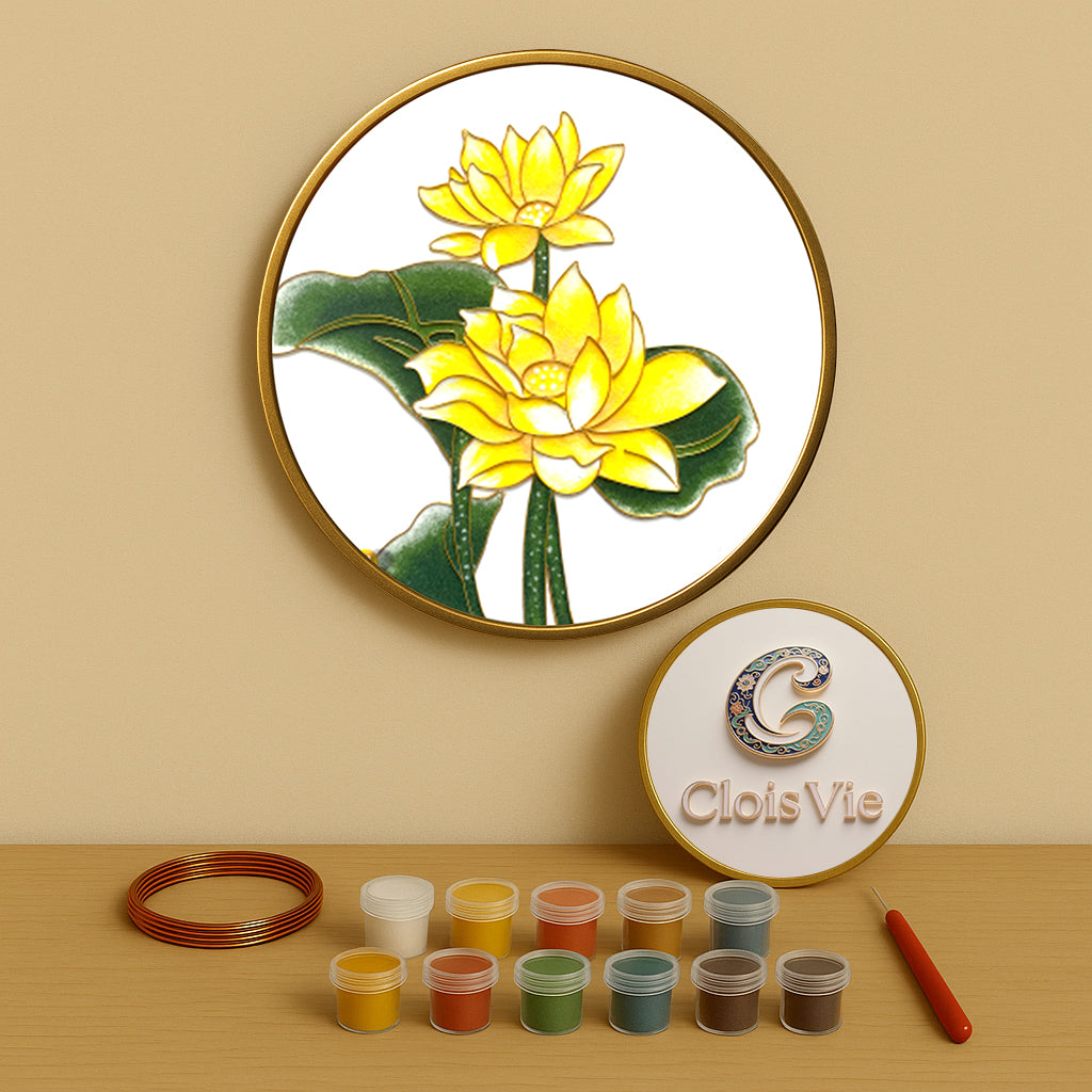 Goldene Lotusblume - Cloisonné Kit