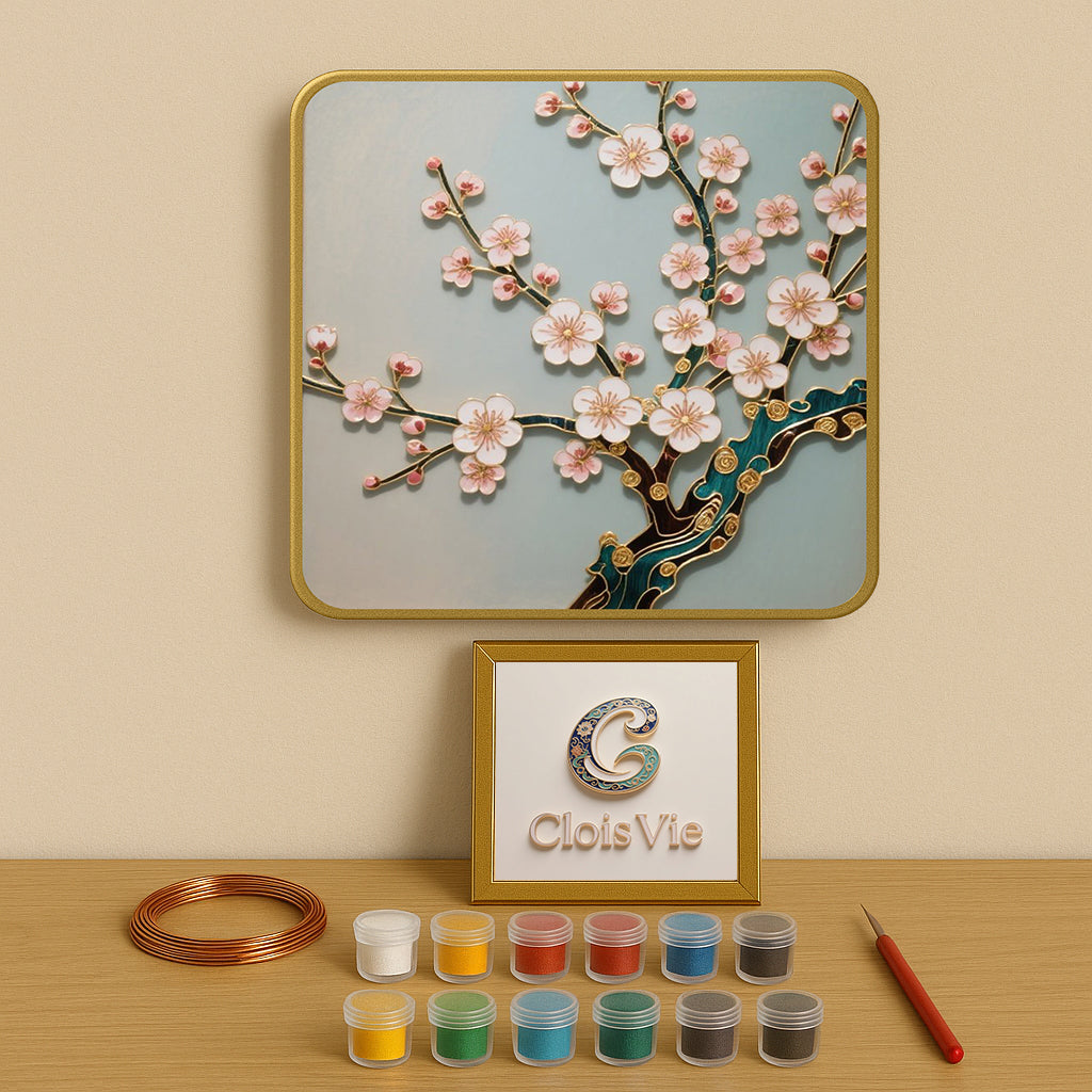 Pflaumenblüte – Cloisonné Kit