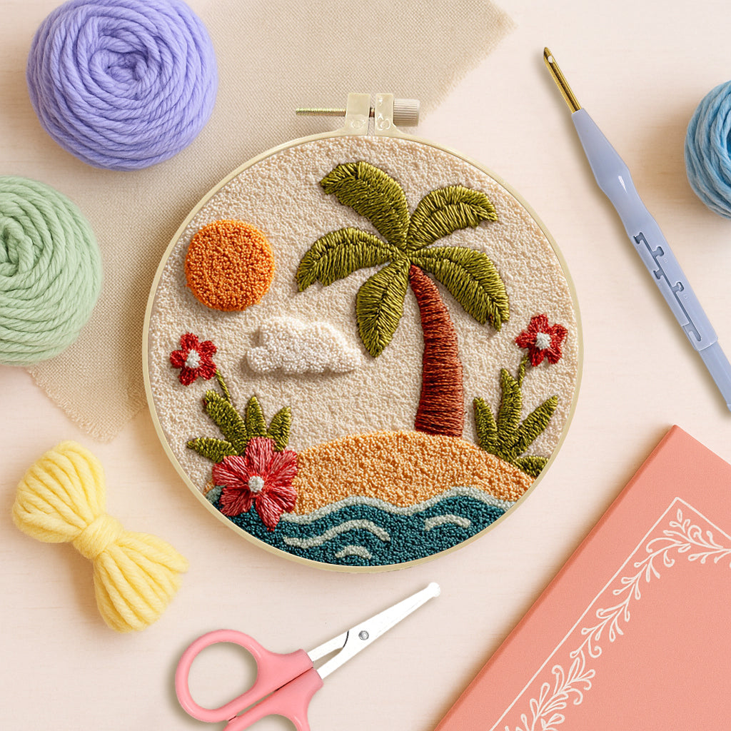Sunlit Isle-Punch Needle Kit