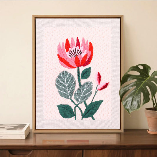 Blooming Red Protea