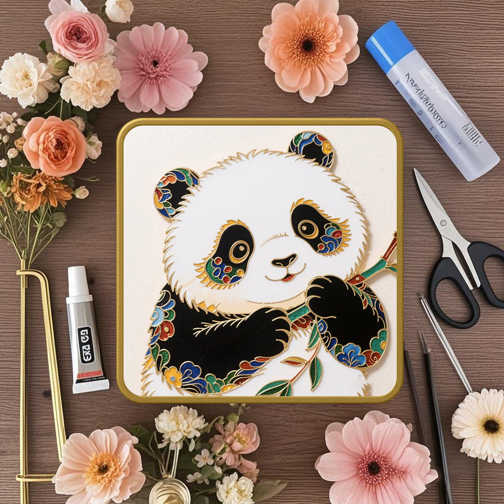 Niedlicher Panda – Cloisonné Kit