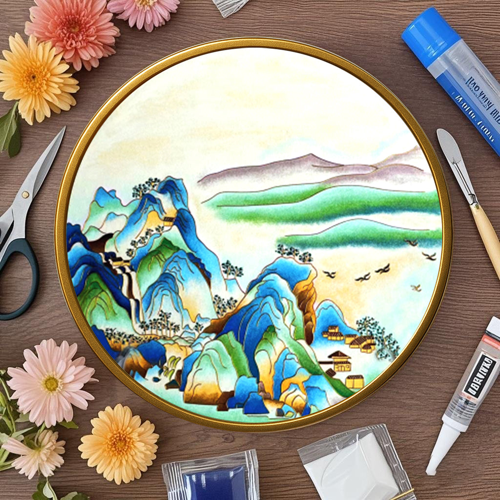 Grüne Berge - Cloisonné Kit