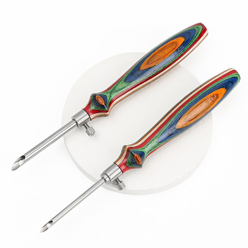 3 Needles Set with Colorful Wooden Handle