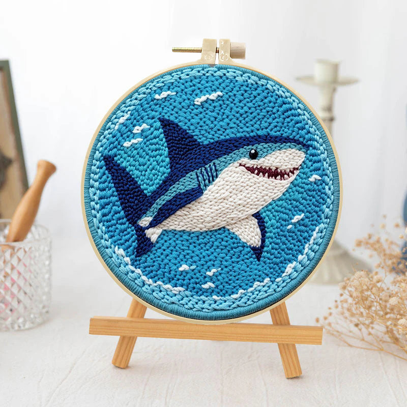 Ocean Shark-Punch Needle Kit