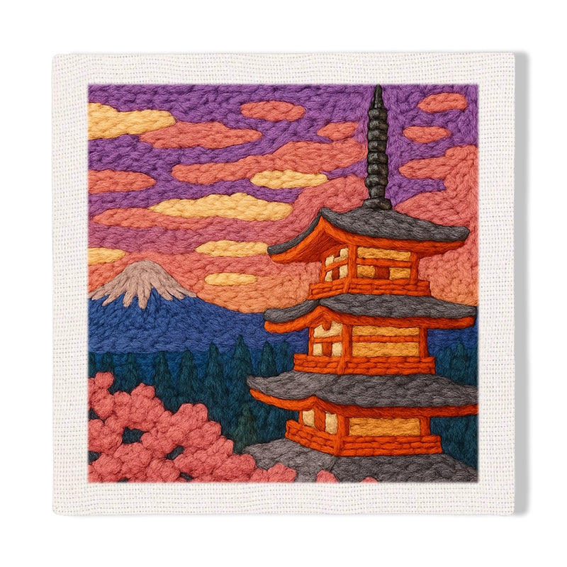 Pagoda and Mount Fuji