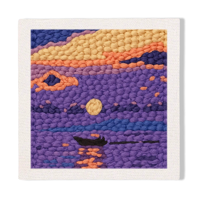 Purple Sunset Boat