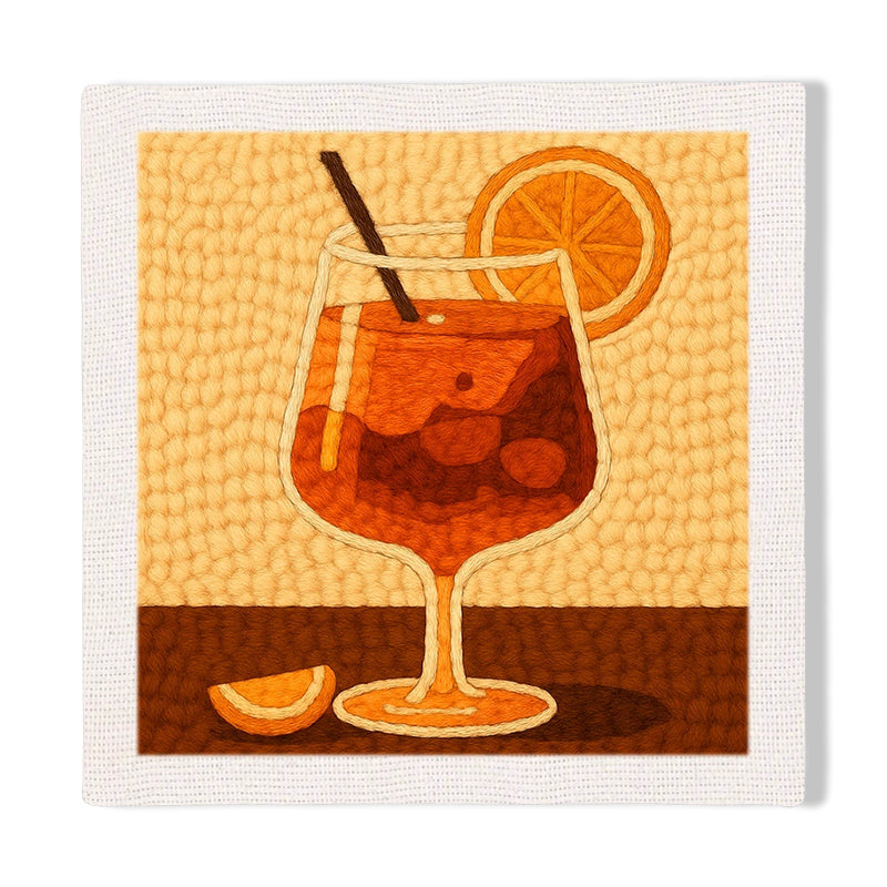 Orange Drink Glass