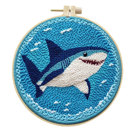 Ocean Shark-Punch Needle Kit