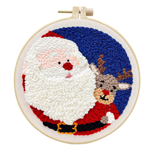 Santa & Reindeer-Punch Needle Kit
