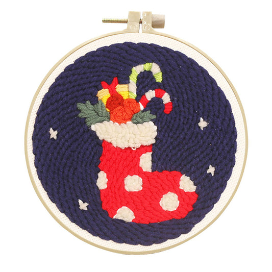 Merry Stocking Magic-Punch Needle Kit