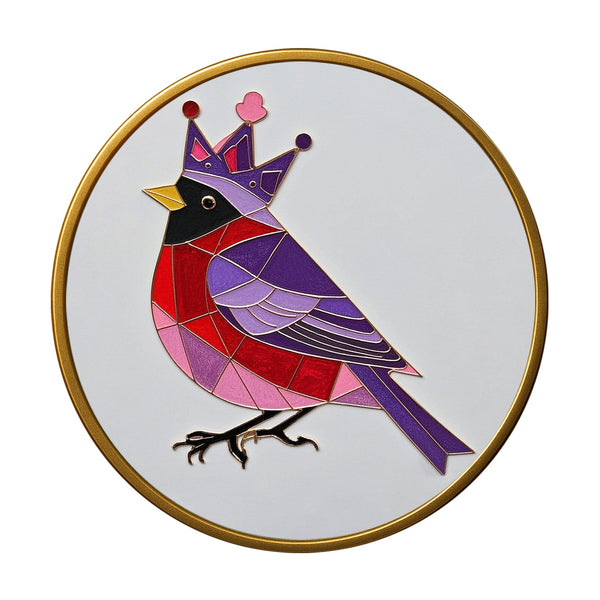 Gekröntes Rotkehlchen - Cloisonné Kit