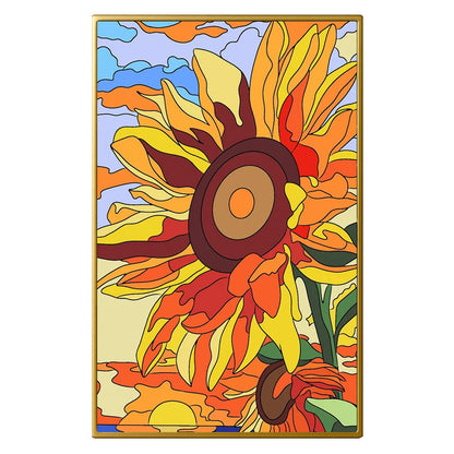 Abstrakte Sonnenblume – Cloisonné Kit