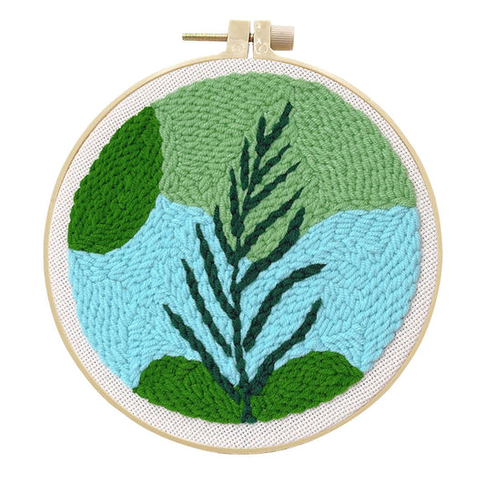 Serene Frond -Punch Needle Kit