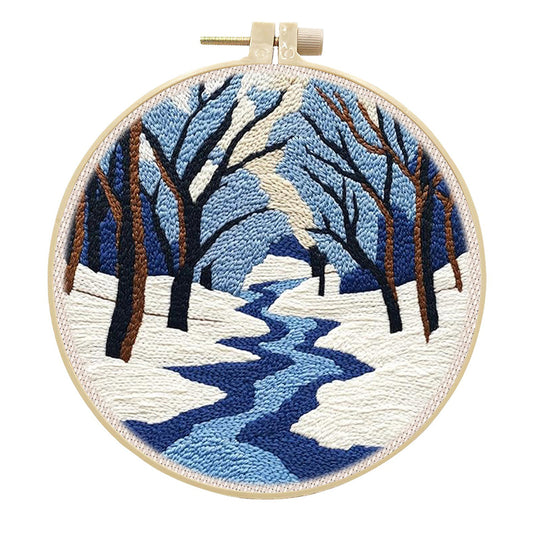 Winter River Path-Punch Needle Kit
