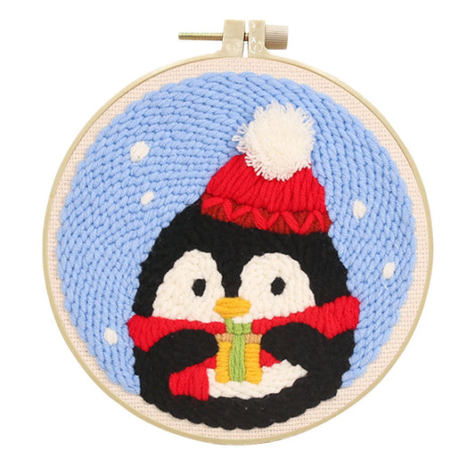 Cozy Penguin Noel-Punch Needle Kit