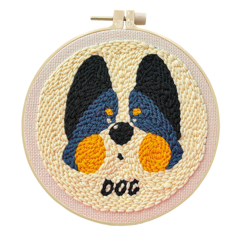 Pit Pup Cheer-Punch Needle Kit