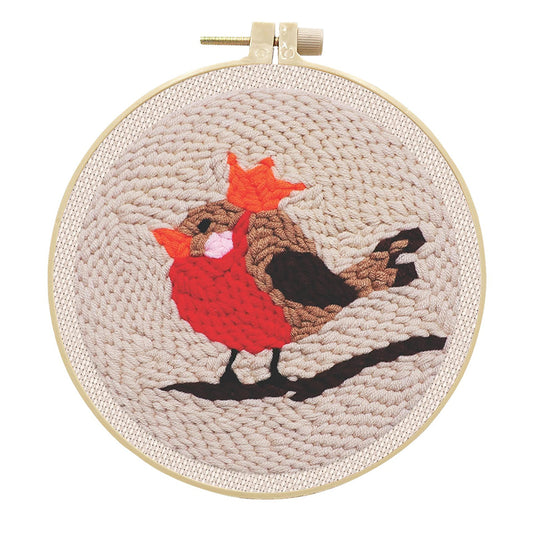 Crowned Robin-Punch Needle Kit