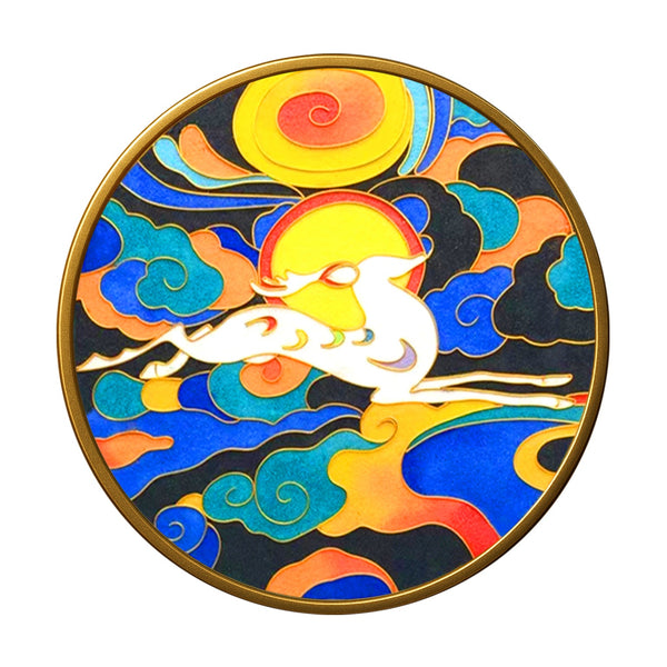 Neunfarbiger Hirsch - Cloisonné Kit