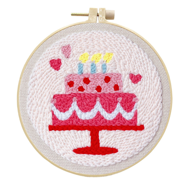 Make-a-Wish Cake Hoop-Punch Needle Kit