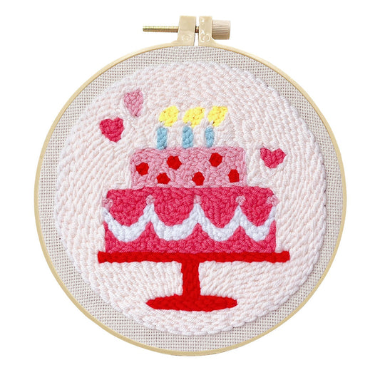 Make-a-Wish Cake Hoop-Punch Needle Kit