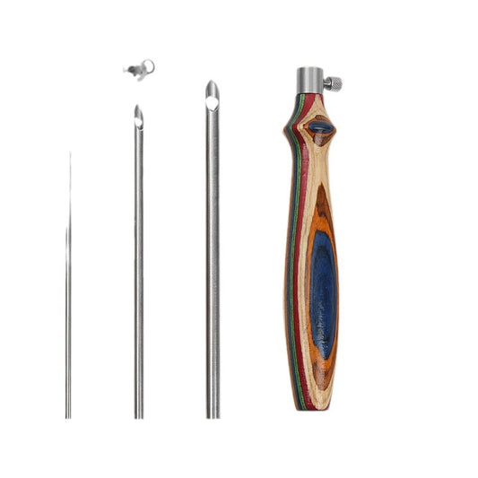 3 Needles Set with Colorful Wooden Handle