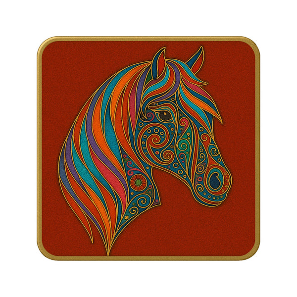 Bunter Pferdekopf – Cloisonné Kit