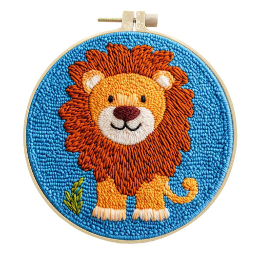 Brave Lion-Punch Needle Kit