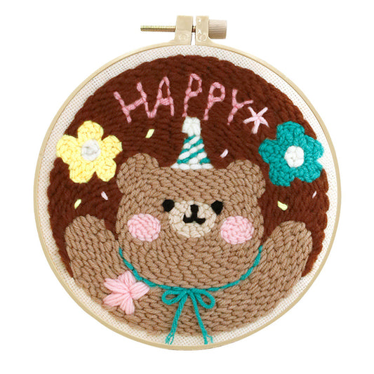 Party Bear-Punch Needle Kit