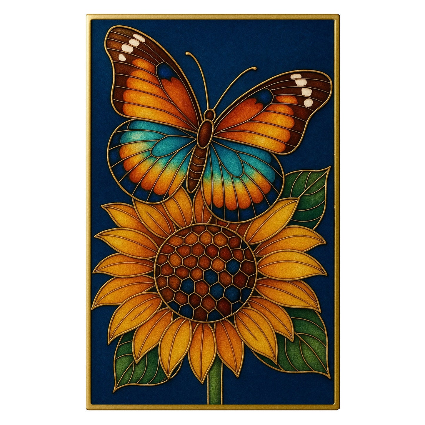 Schmetterlings-Sonnenblume – Cloisonné Kit