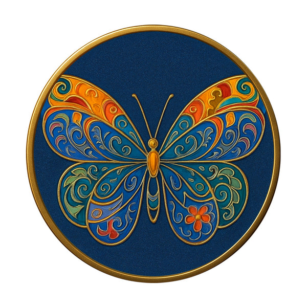 Schmetterling mit offenen Flügeln – Cloisonné Kit