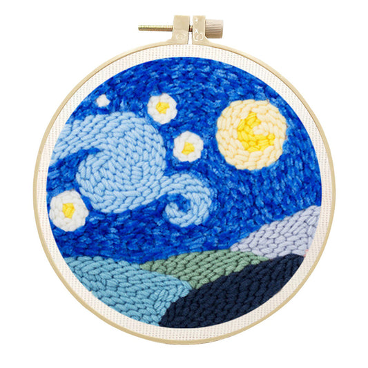 Starry Night Whirl-Punch Needle Kit