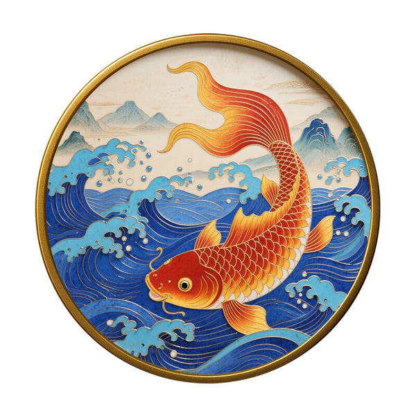 Fisch springt über das Drachentor – Cloisonné Kit