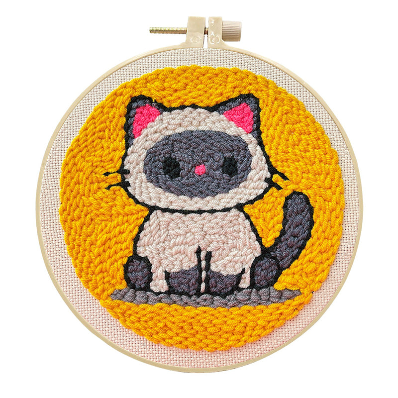 Mocha Siamese-Punch Needle Kit