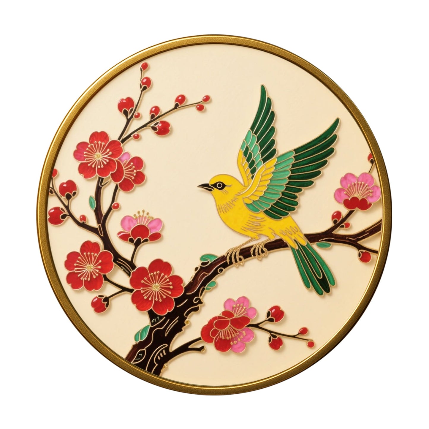 Gelber Vogel – Cloisonné Kit