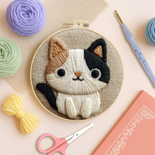 Lucky Calico-Punch Needle Kit