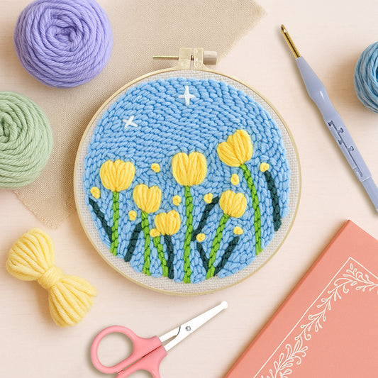 Tulip Field-Punch Needle Kit