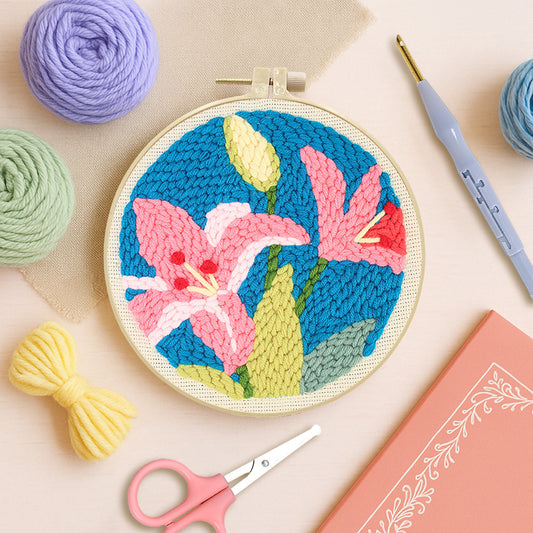 Lily Burst -Punch Needle Kit