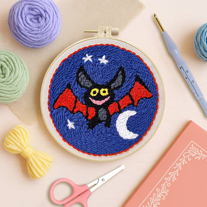 Moonlit Bat -Punch Needle Kit