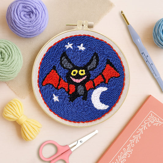 Moonlit Bat -Punch Needle Kit
