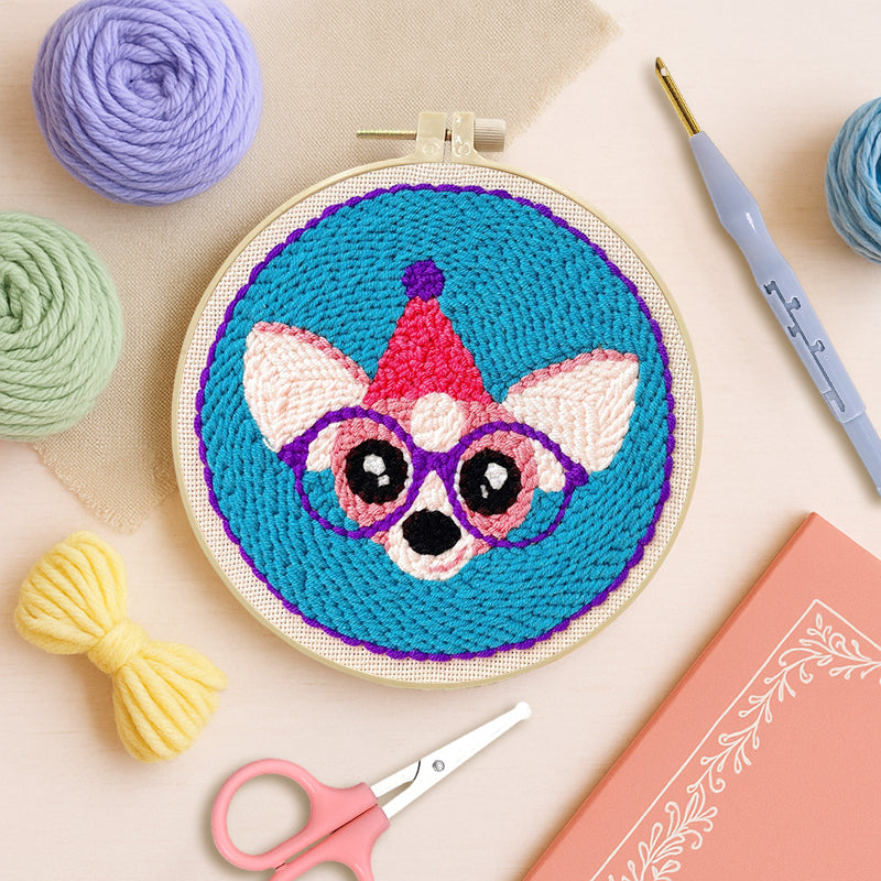 Party Pup -Punch Needle Kit