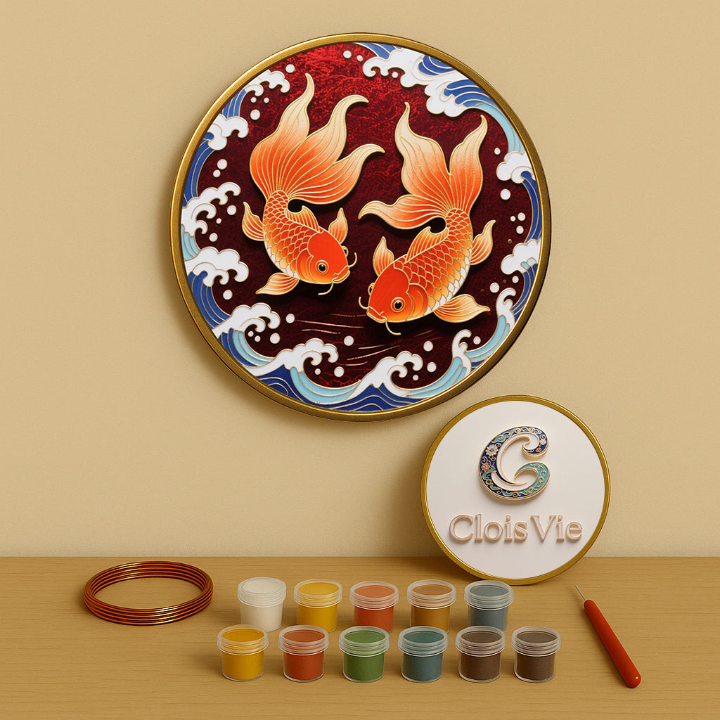 Zwei Goldfische – Cloisonné Kit
