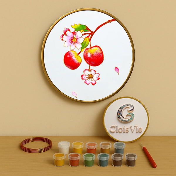 Kirsche und Blüte - Cloisonné Kit