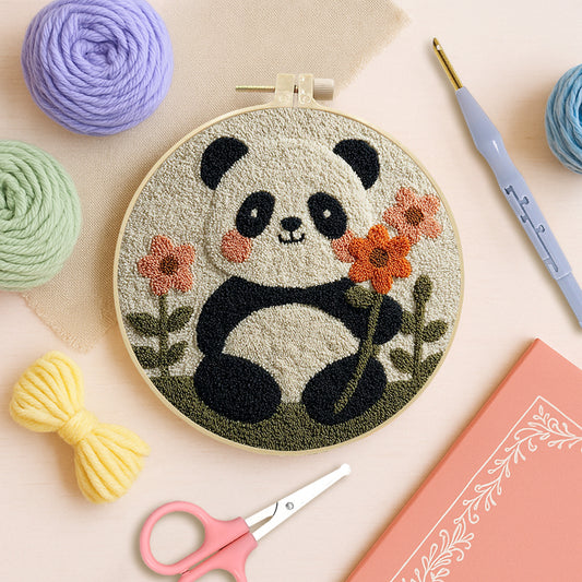 Blossom Panda-Punch Needle Kit