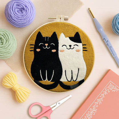 Purrfect Pair -Punch Needle Kit