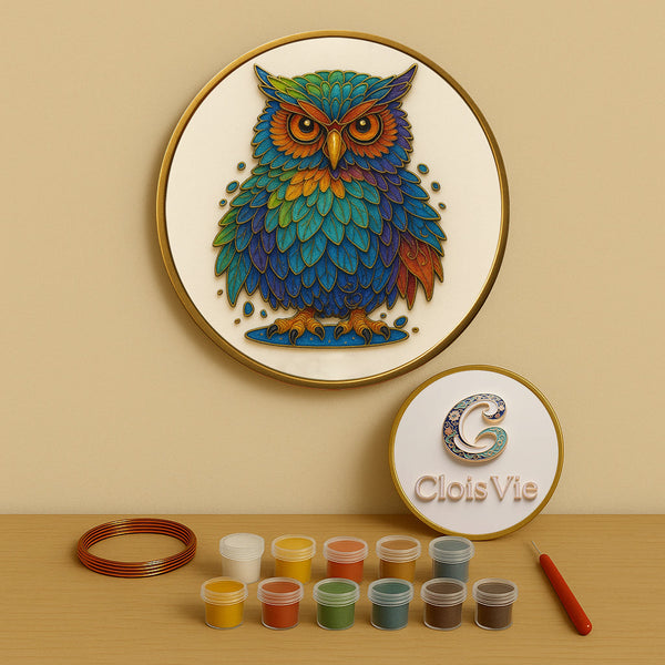 Bunte Eule - Cloisonné Kit