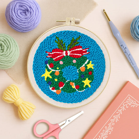 Joy Wreath-Punch Needle Kit