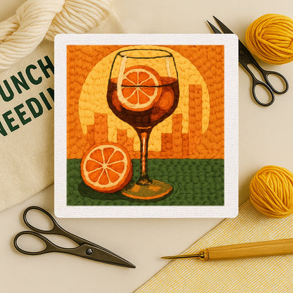 Orange Cocktail Glass