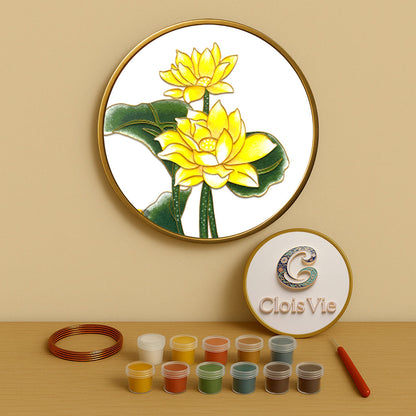 Goldene Lotusblume - Cloisonné Kit
