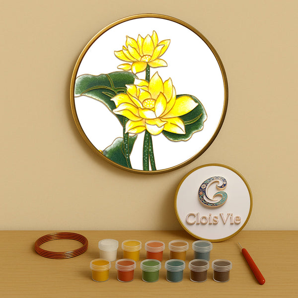 Goldene Lotusblume - Cloisonné Kit